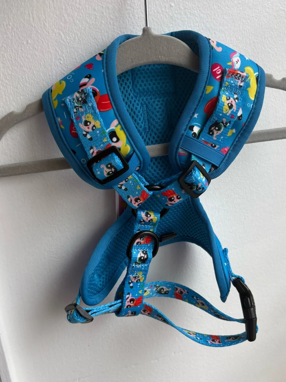 Sassy Woof x Powerpuff Girls Blue Dog Harness